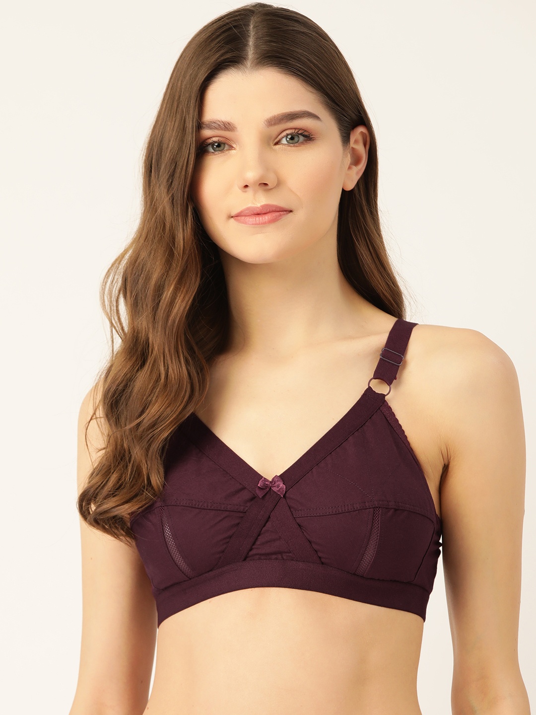 

Lady Lyka Wine-Coloured Solid Non-Wired Non Padded Everyday Bra PERFECT-WHN, Burgundy