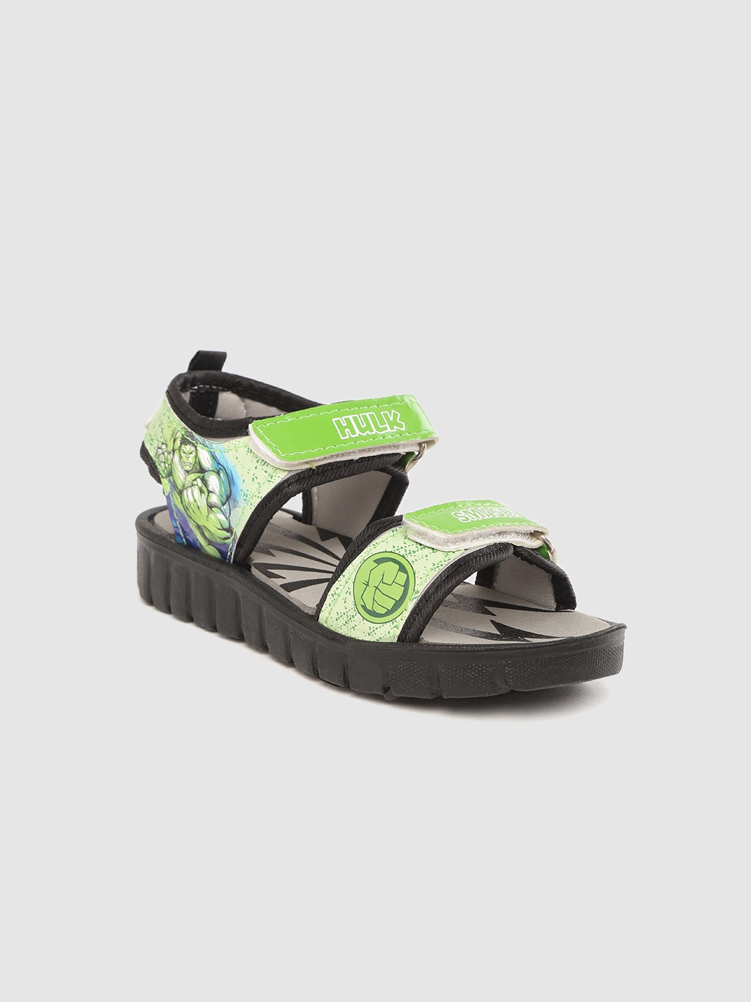 

toothless Boys Green Marvel Avengers Hulk Print Sports Sandals