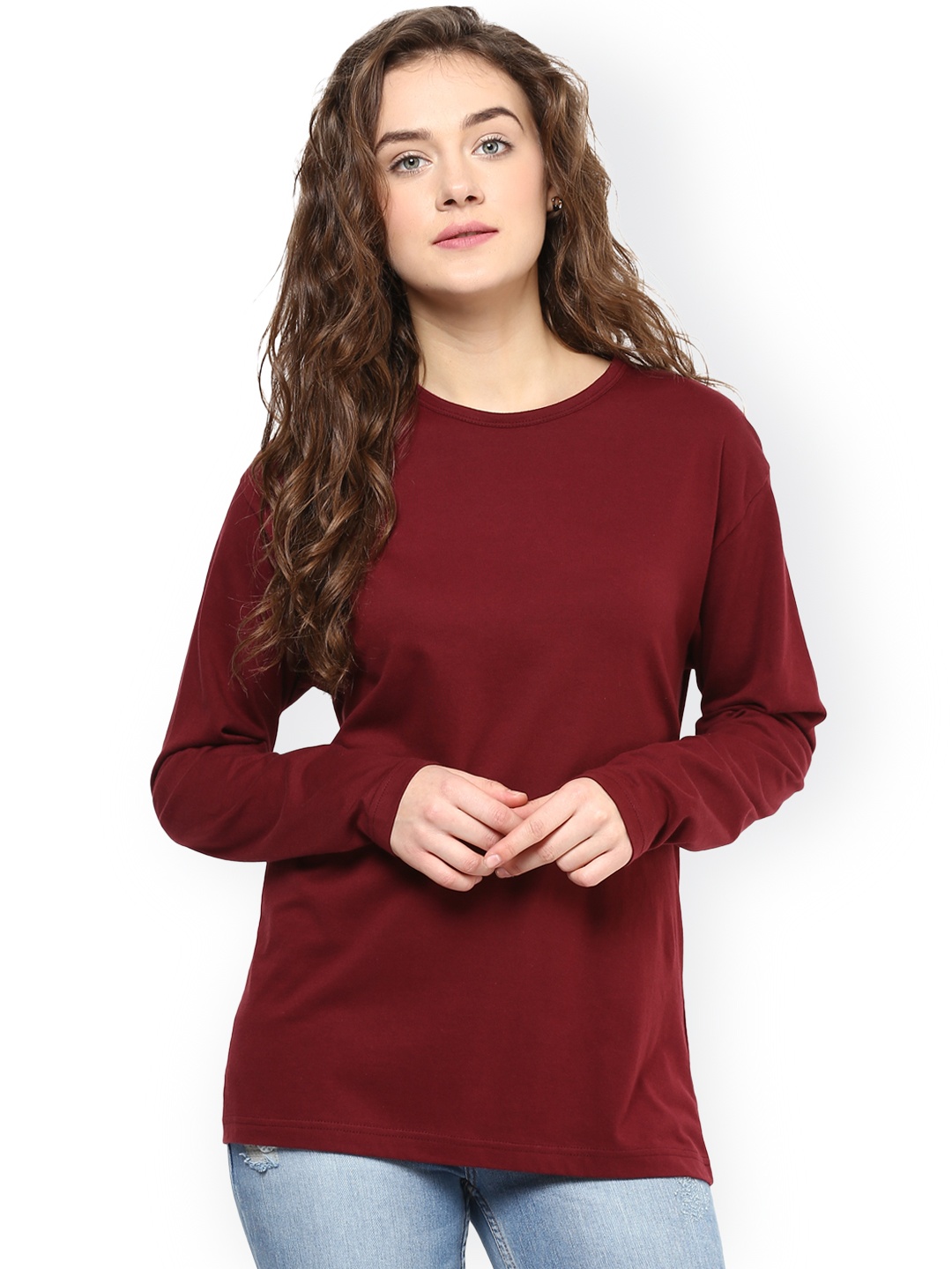 

Hypernation Maroon Slim Fit T-shirt