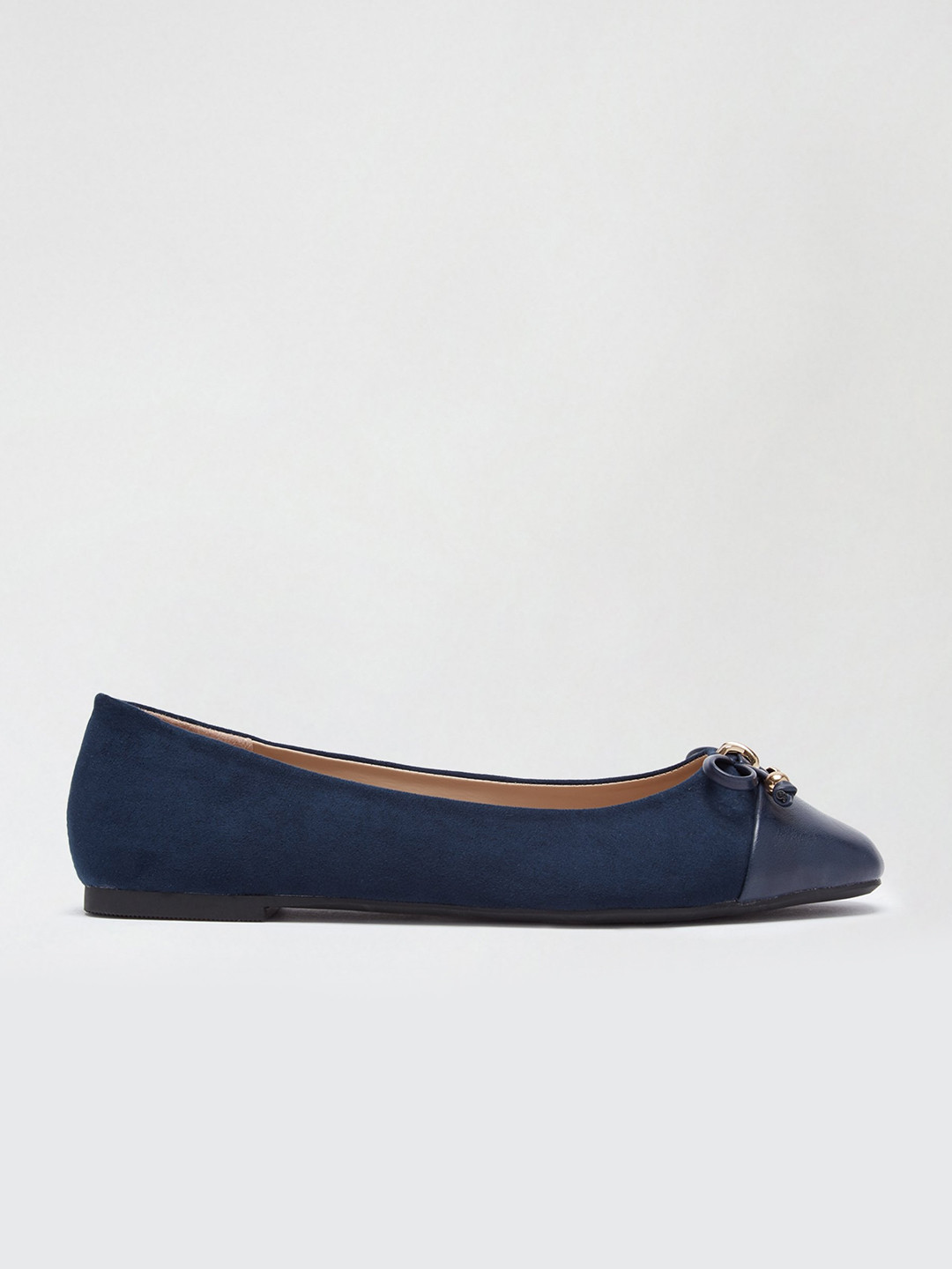 

DOROTHY PERKINS Women Navy Blue Wide Fit Solid Ballerinas