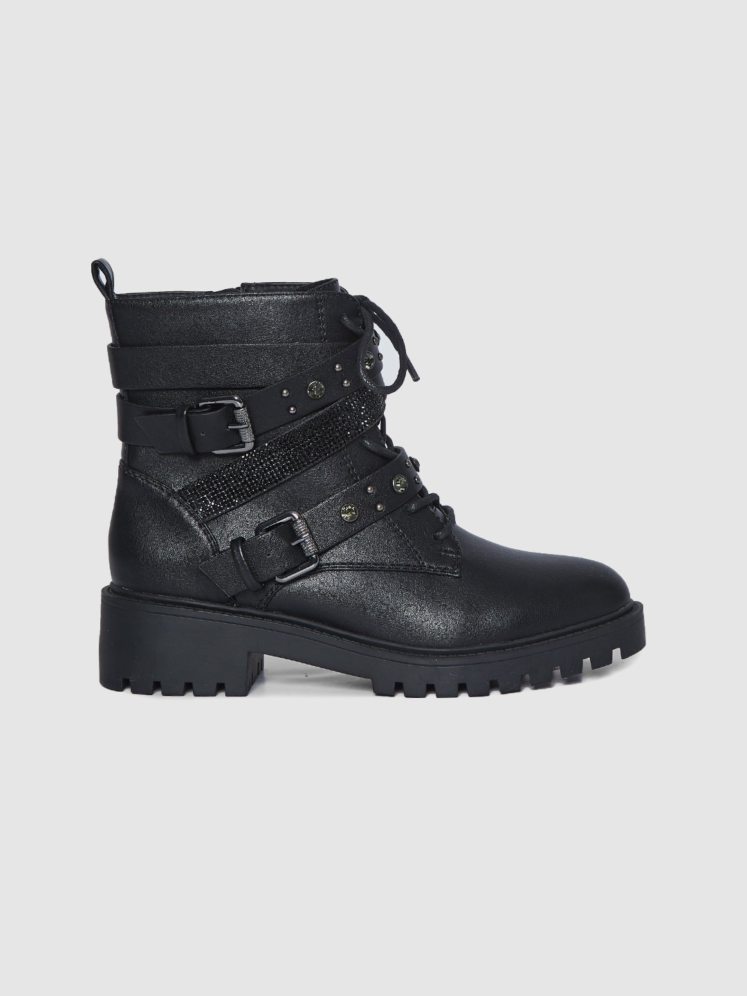 

DOROTHY PERKINS Women Black Embellished Heeled Boots