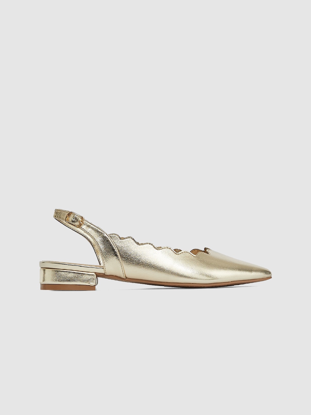 

DOROTHY PERKINS Women Gold-Toned Solid Flats