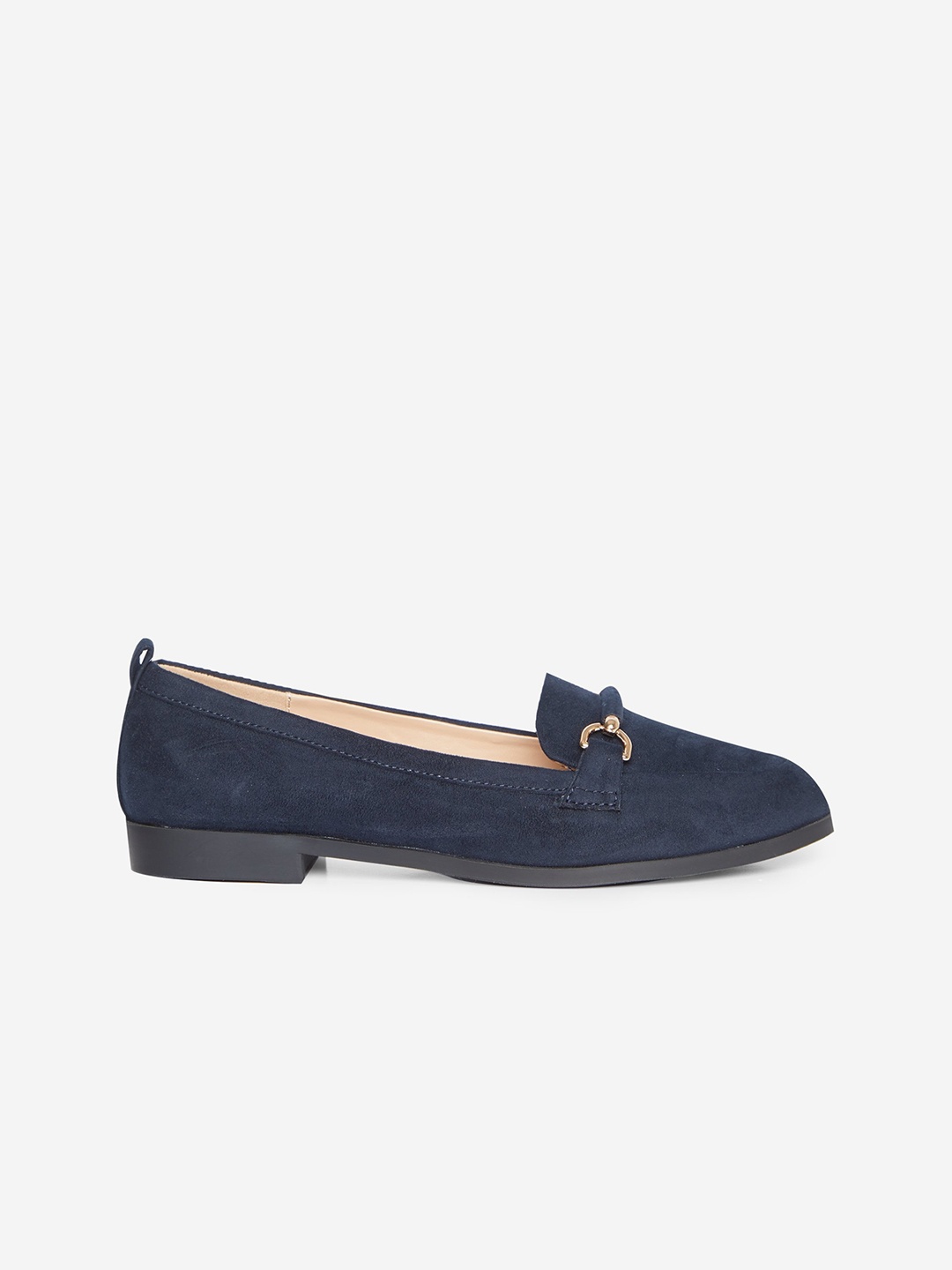 

DOROTHY PERKINS Women Navy Blue Wide Fit Suede Finish Horsebit Loafers