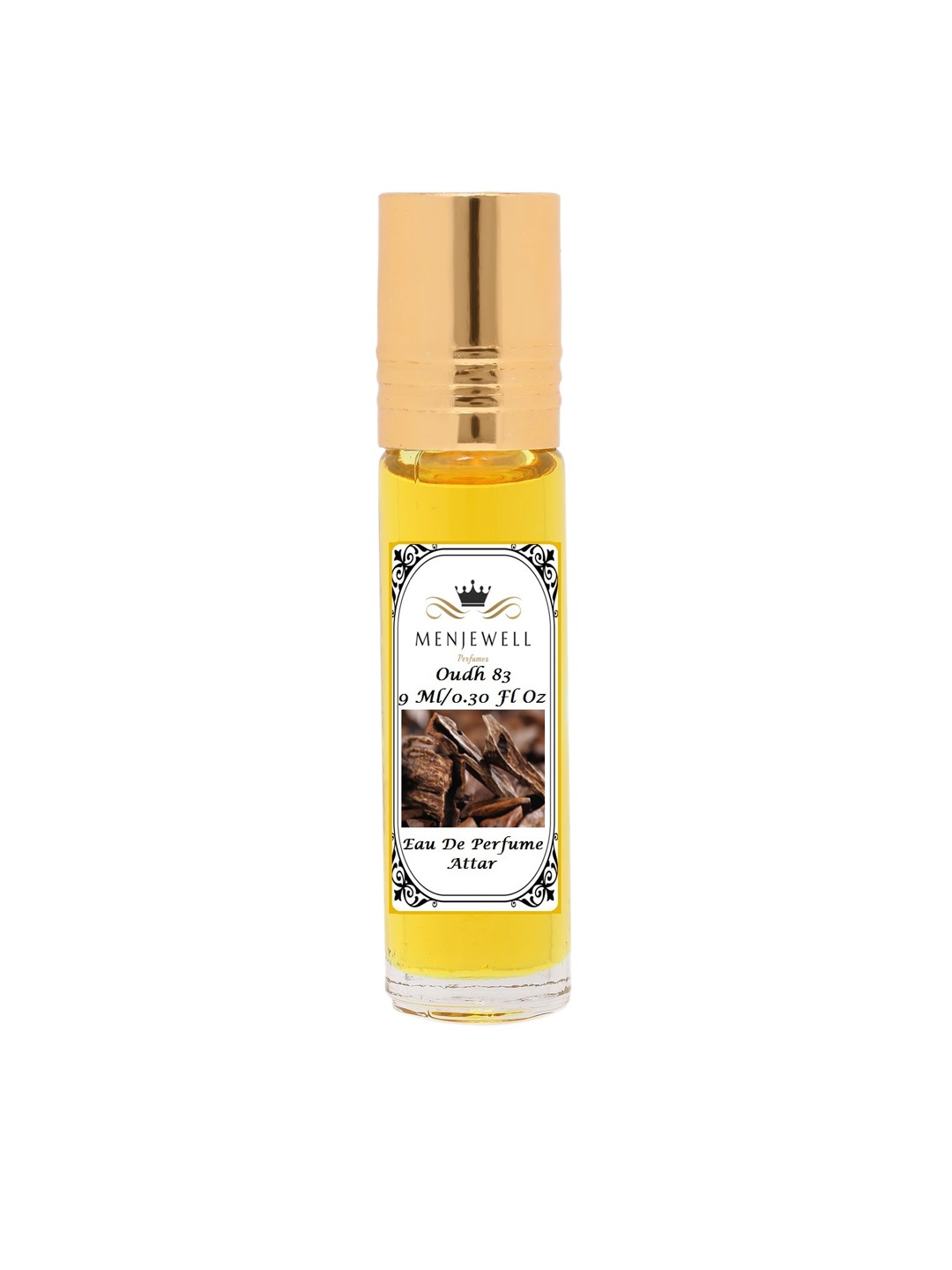 

Menjewell Fragrances Oudh 83 Long Lasting Natural Attar Perfume 9 ml, Transparent