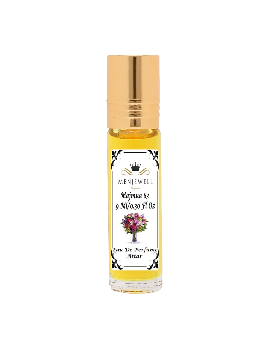 

Menjewell Fragrances Majmua Floral Long Lasting Natural Attar Perfume 9 ml, Transparent