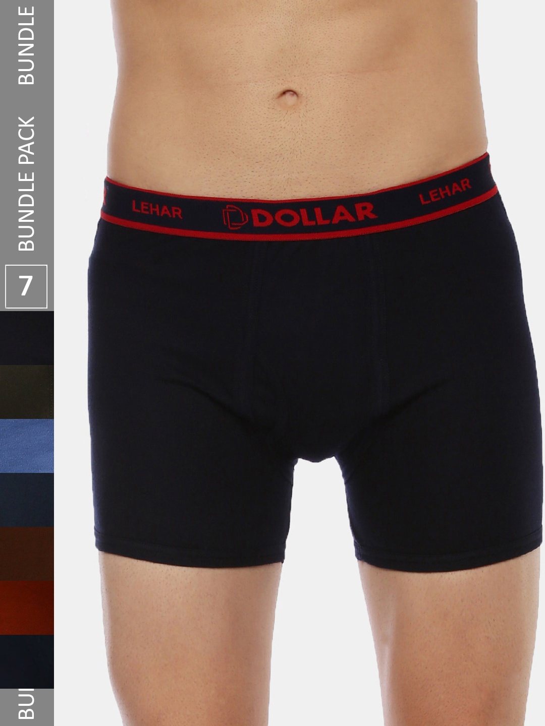 

Dollar Men Pack Of 7 Lehar Combed Cotton Trunks MLHTR-02-PO7, Assorted