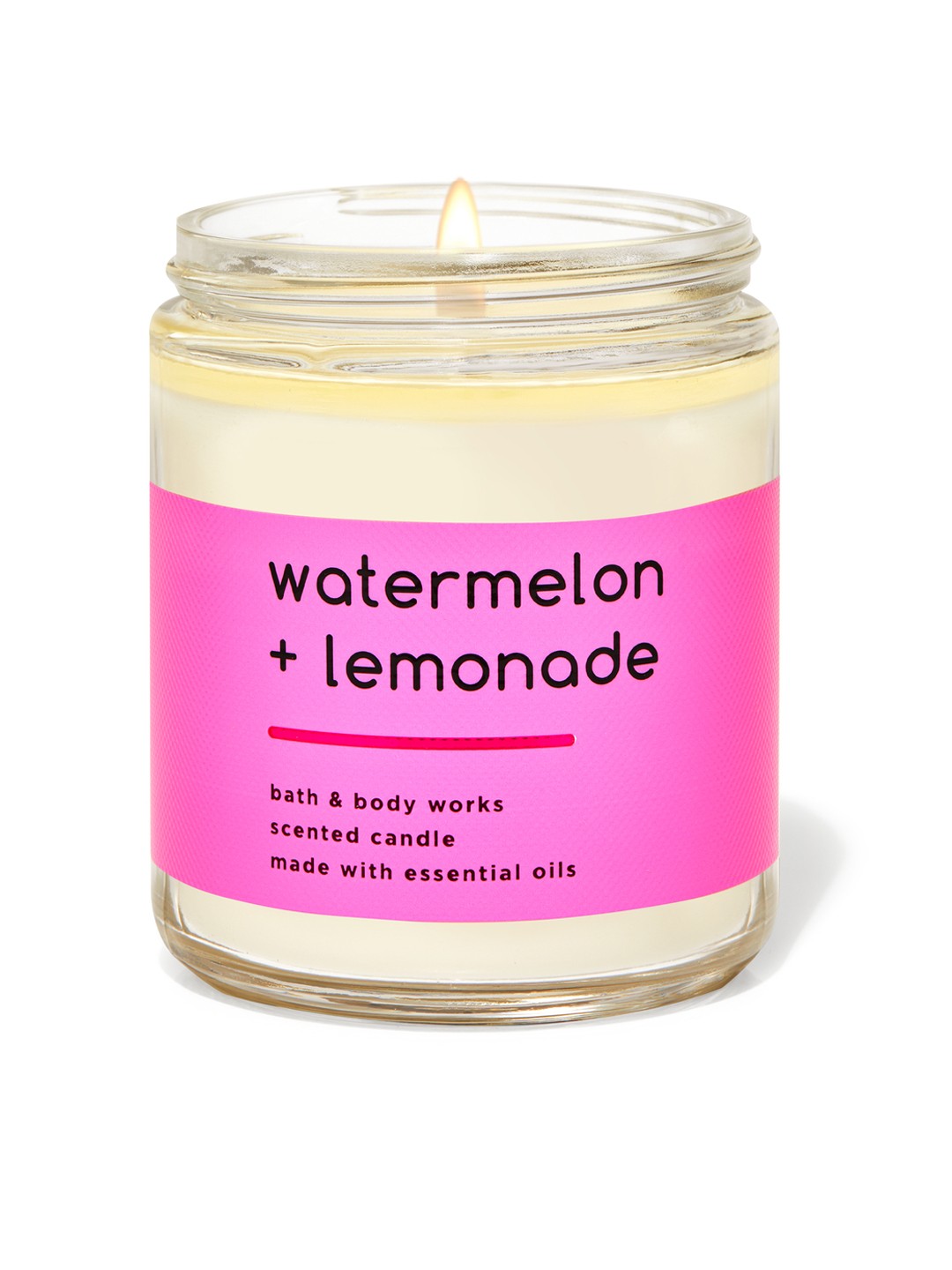 

Bath & Body Works Watermelon Lemonade Single Wick Scented Candle 198 g, Pink