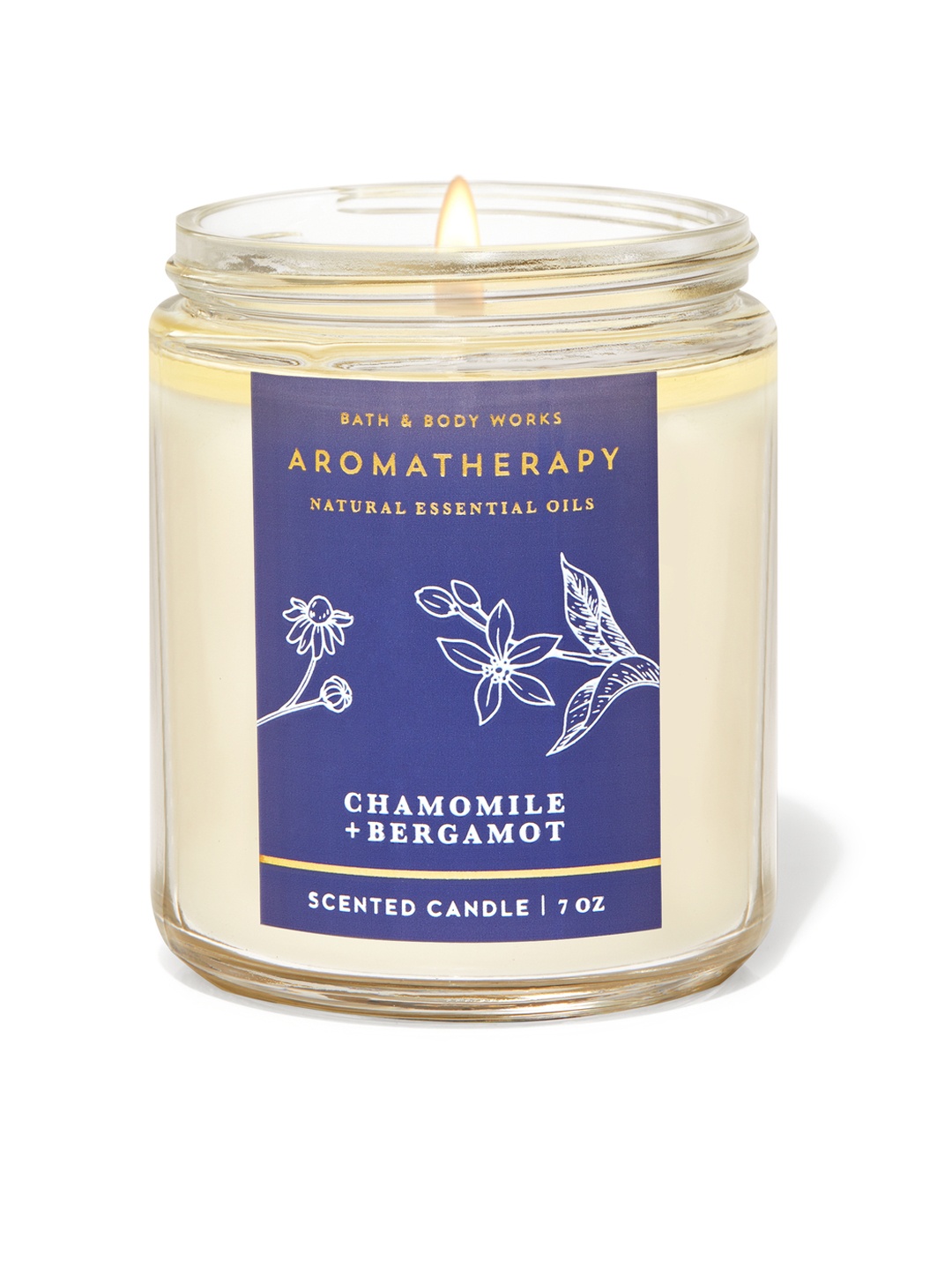 

Bath & Body Works Chamomile Bergamot Single Wick Candle, Blue