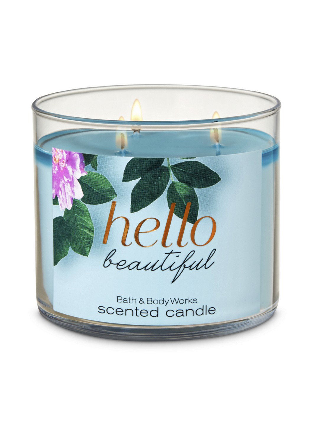 

Bath & Body Works Hello Beautiful 3-Wick Candle, Blue