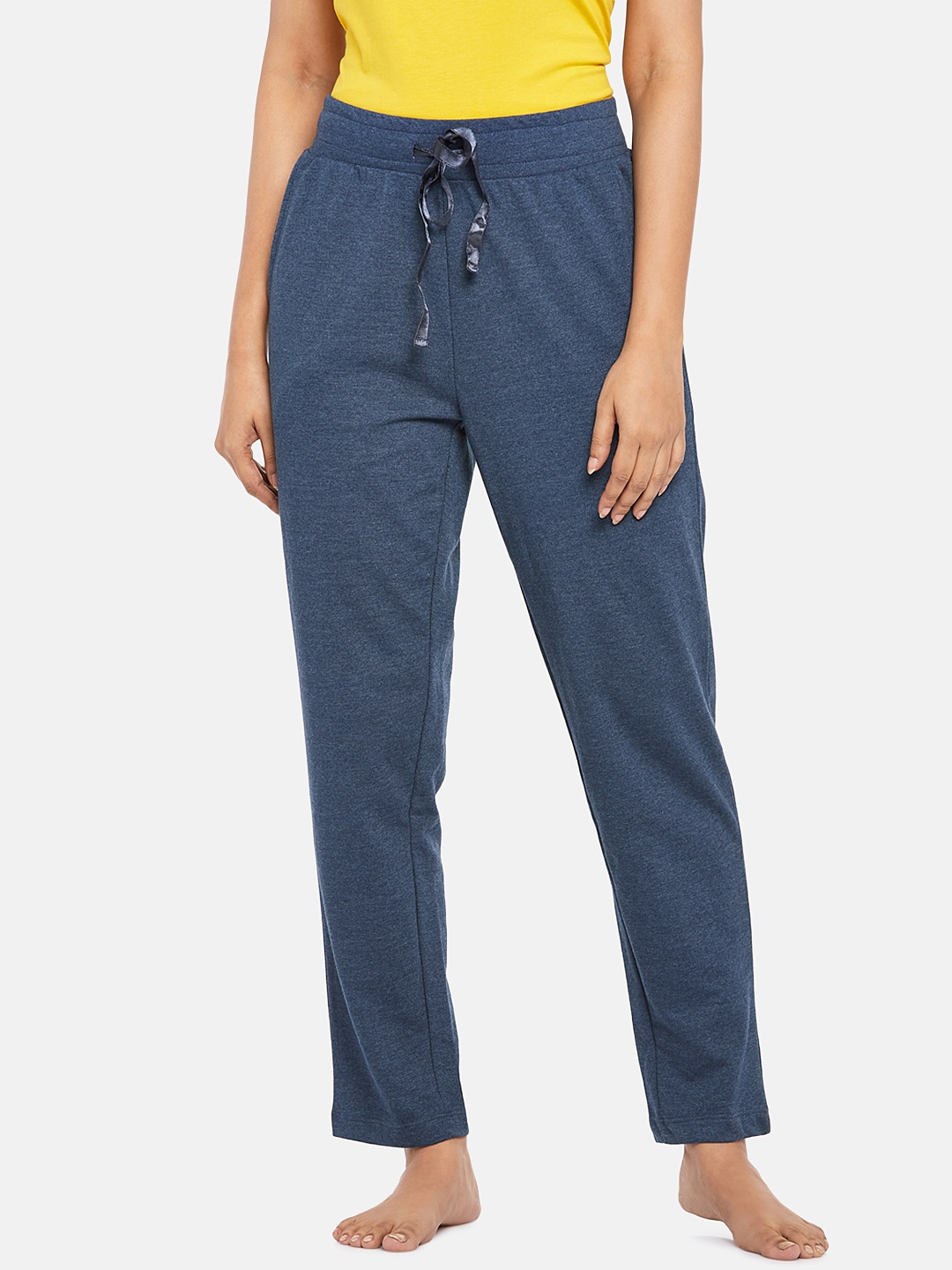 

Dreamz by Pantaloons Women Blue Solid Lounge Pants, Navy blue