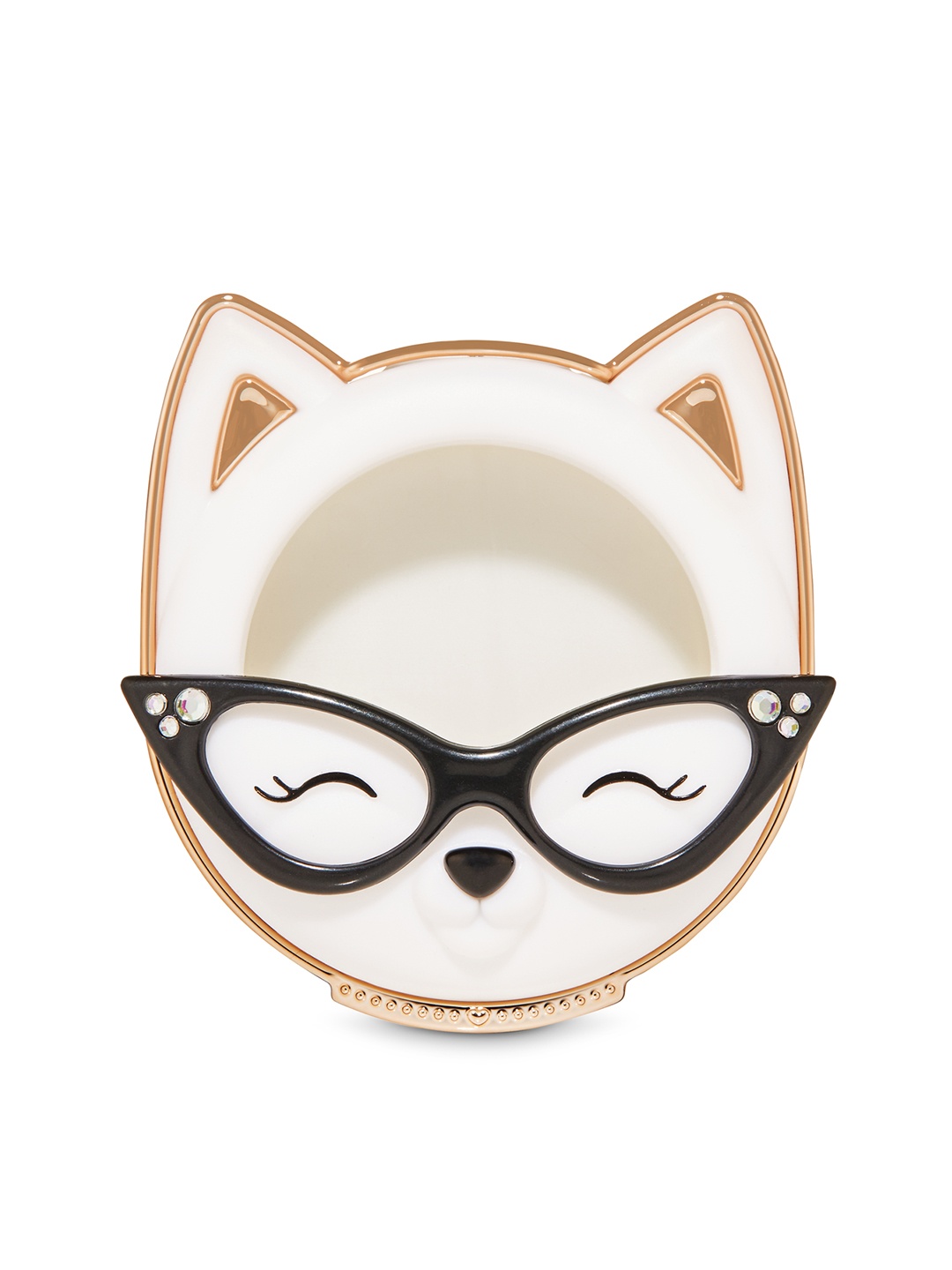 

Bath & Body Works White & Black Smarty Cat Visor Clip Car Fragrance Holder