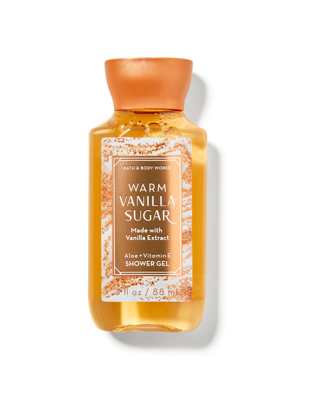 

Bath & Body Works Warm Vanilla Sugar Travel Size Shower Gel, Gold