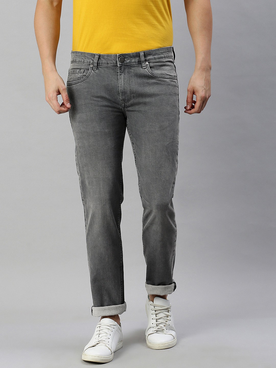 

Louis Philippe Jeans Men Grey Slim Fit Low-Rise Clean Look Stretchable Jeans