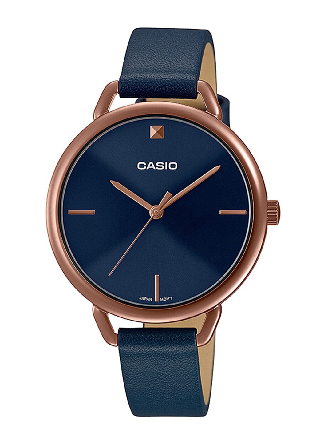 

CASIO Enticer Ladies Navy Blue Leather Analogue Watch A1814