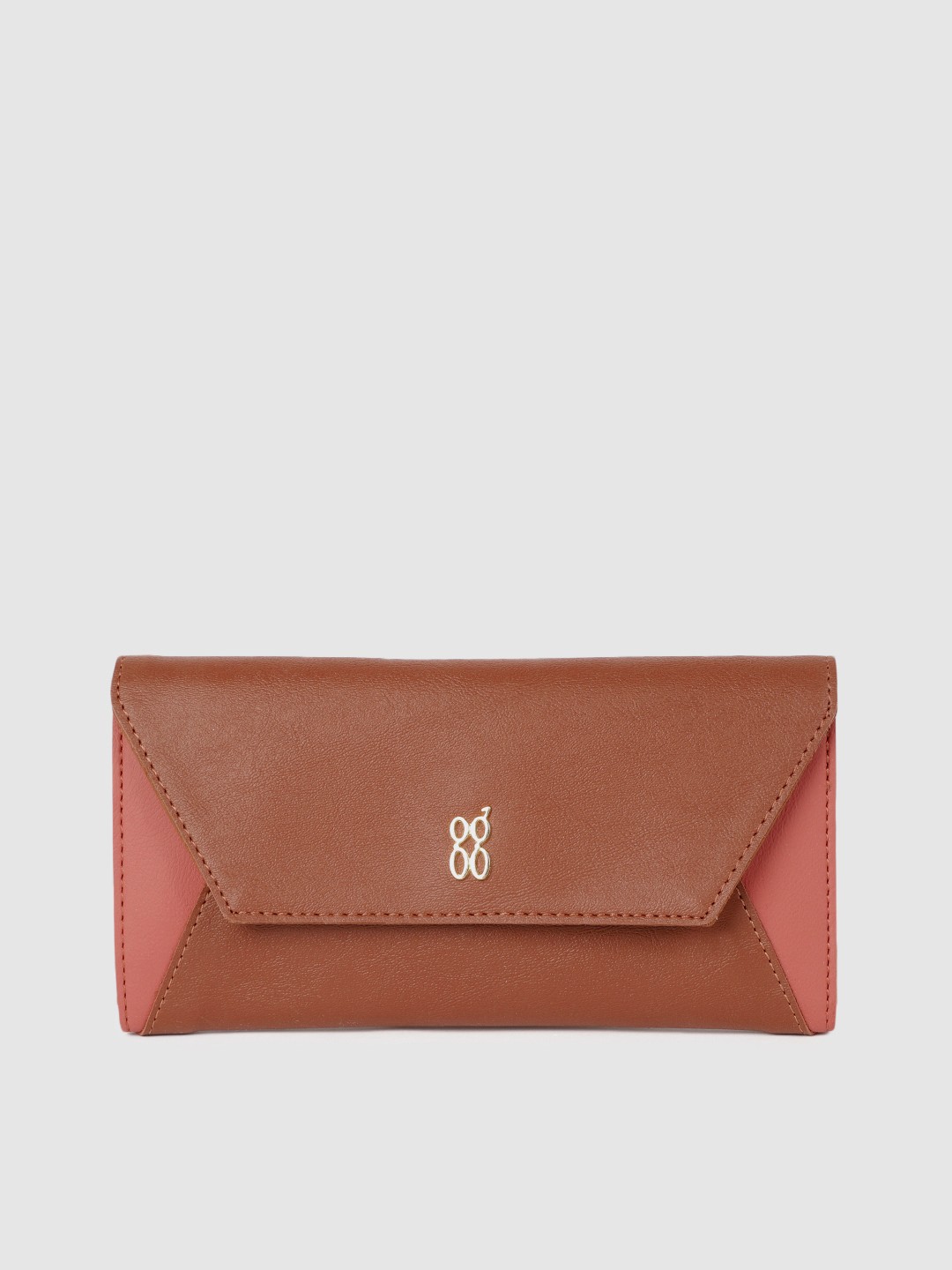 

Baggit Women Tan Brown Solid Two Fold Wallet