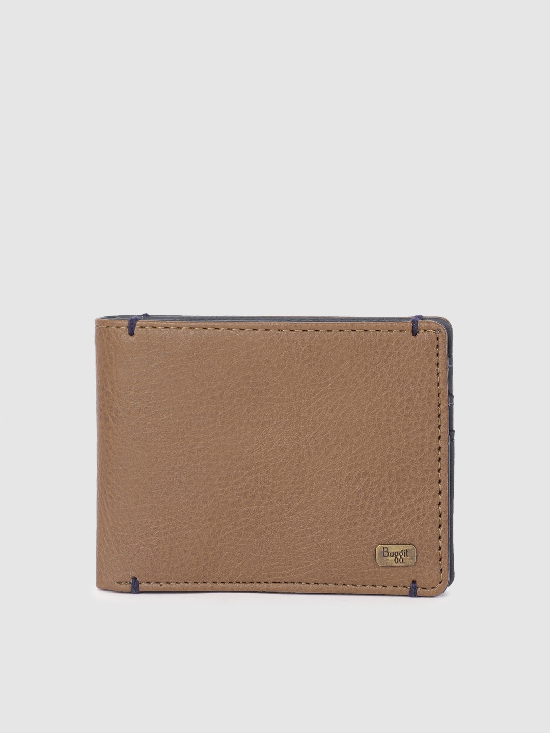 

Baggit Men Brown Solid Two Fold Wallet