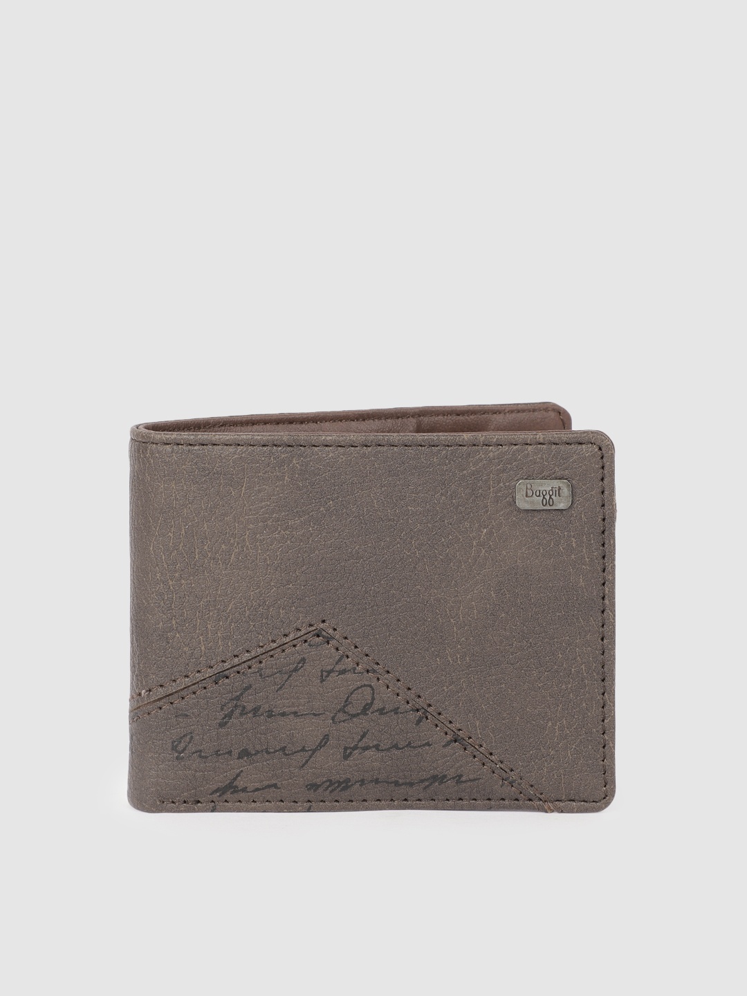 

Baggit Men Brown Printed Two Fold Wallet