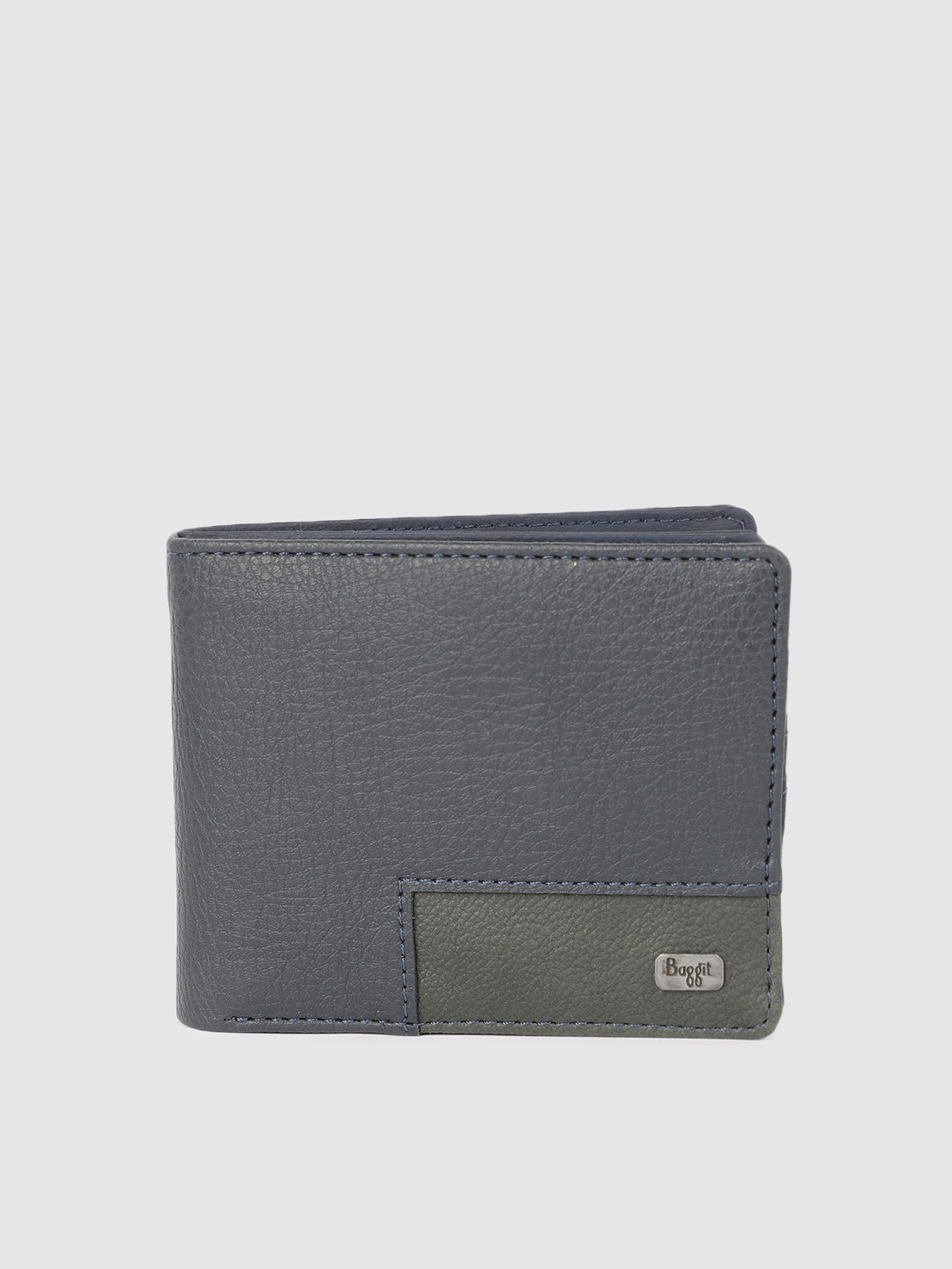 

Baggit Men Blue Solid Two Fold Wallet
