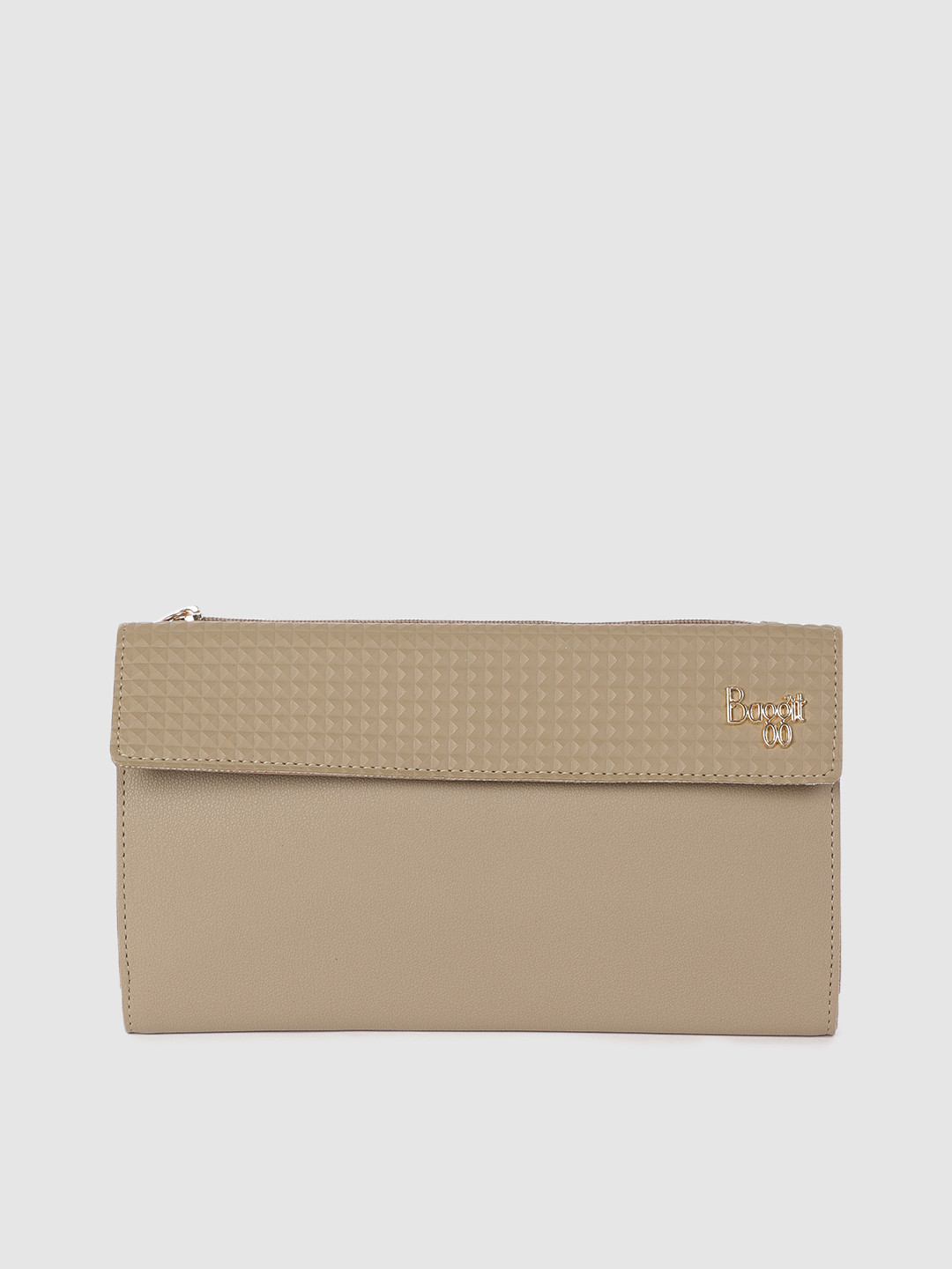 

Baggit Women Beige Textured Two Fold Wallet
