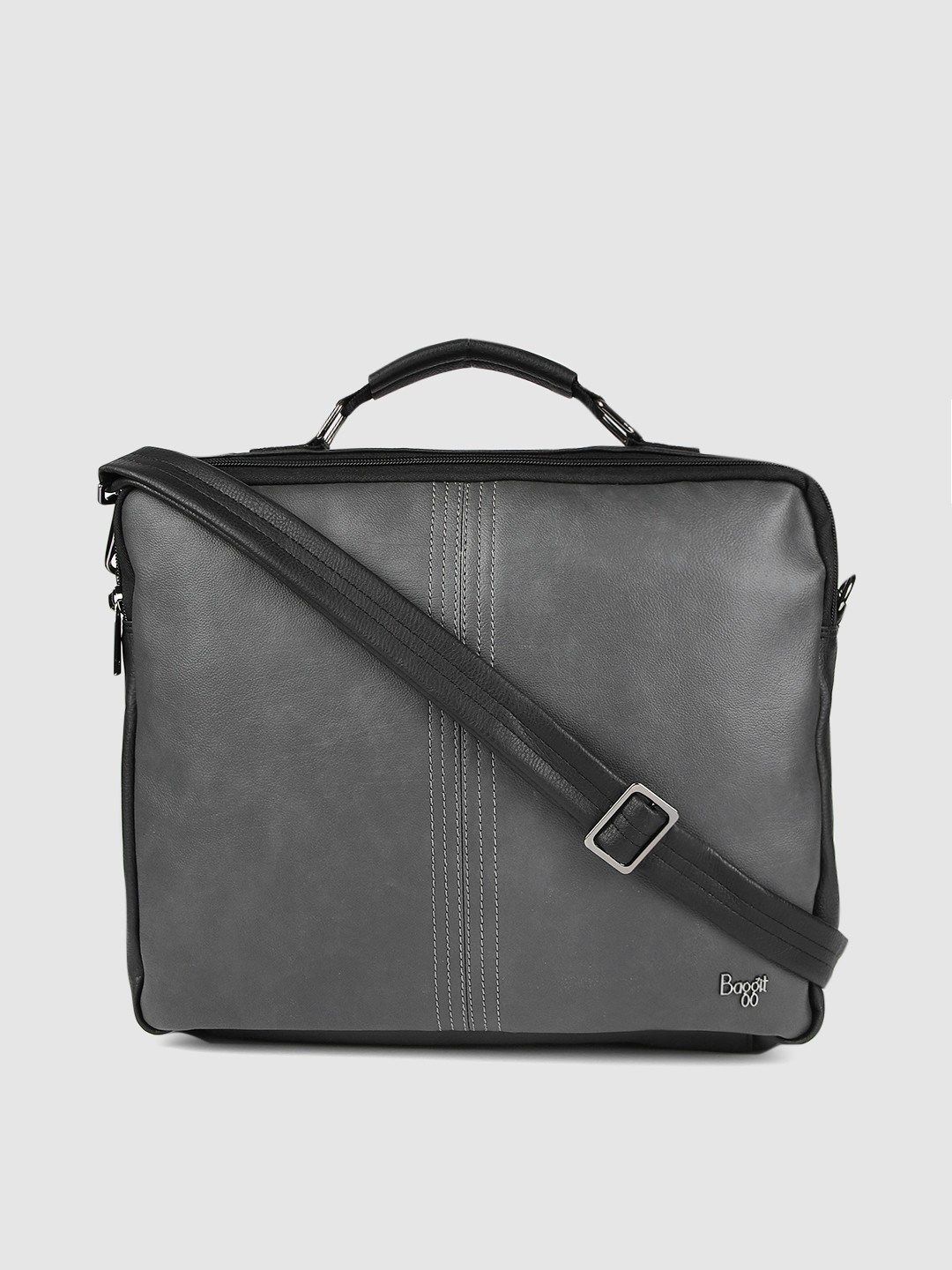 

Baggit Men Grey Solid LUMP AXIS Laptop Bag