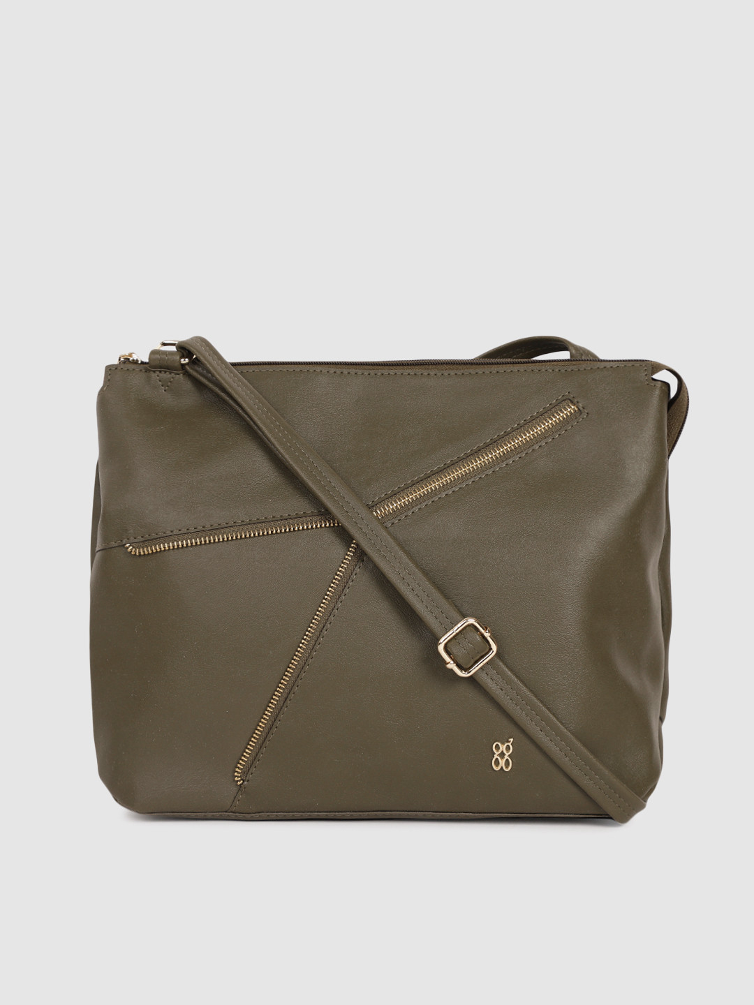 

Baggit Olive Green Solid RAGAB E ASHLYN Sling Bag