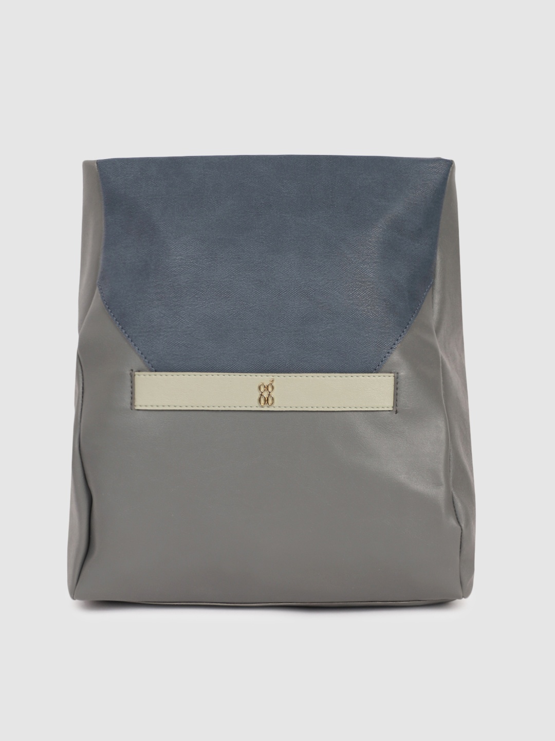 

Baggit Women Grey & Blue Colourblocked SLITY E ASHLYN Backpack