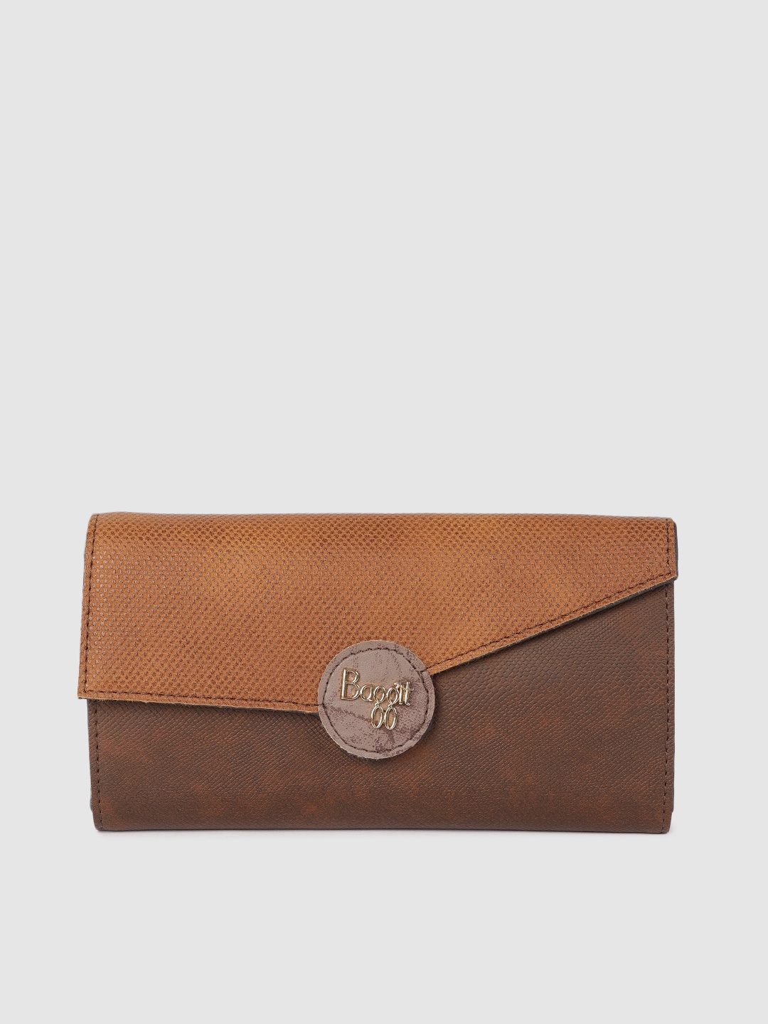 

Baggit Women Brown Colourblocked Two Fold Wallet