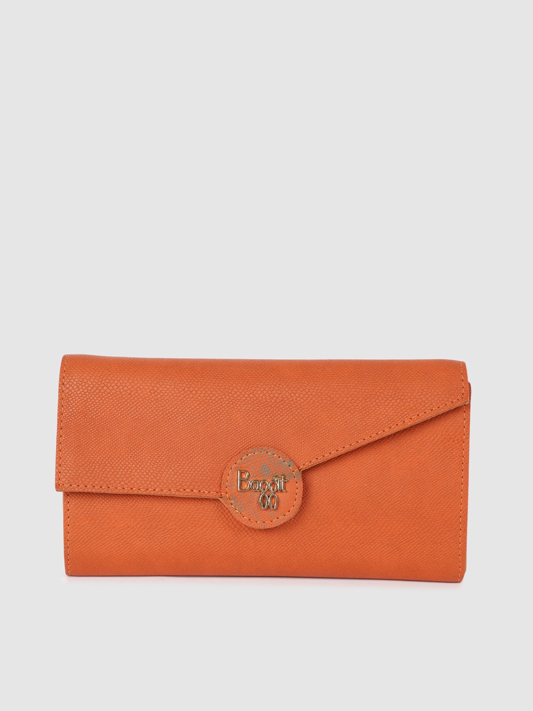 

Baggit Women Orange Animal Textured Two Fold Wallet