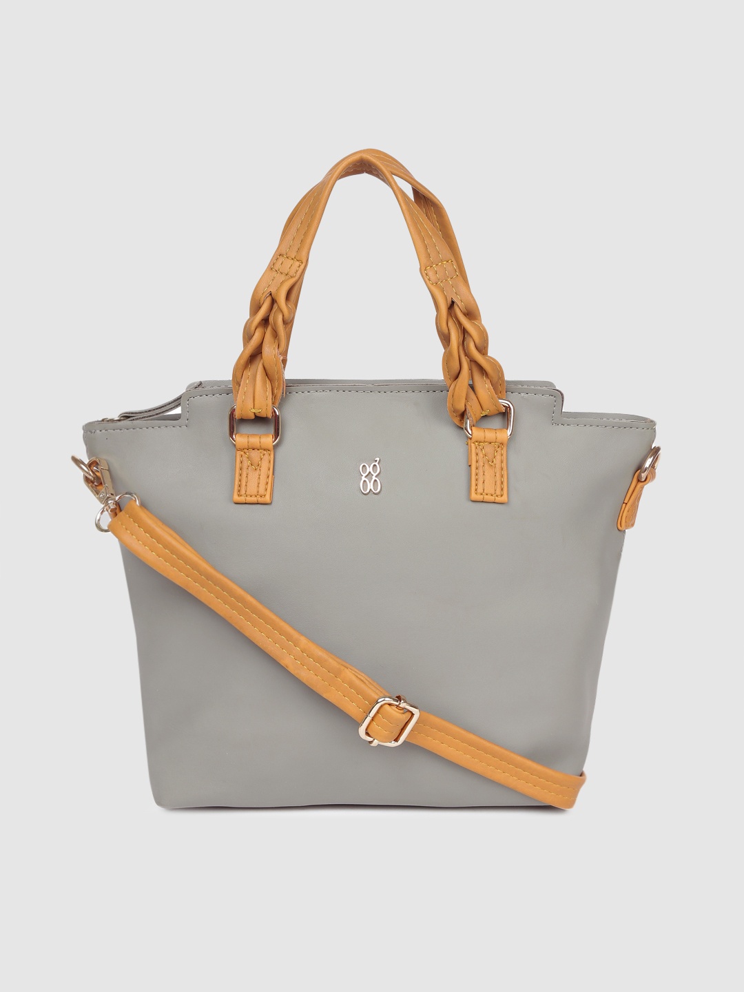 

Baggit Grey Solid Handheld Bag