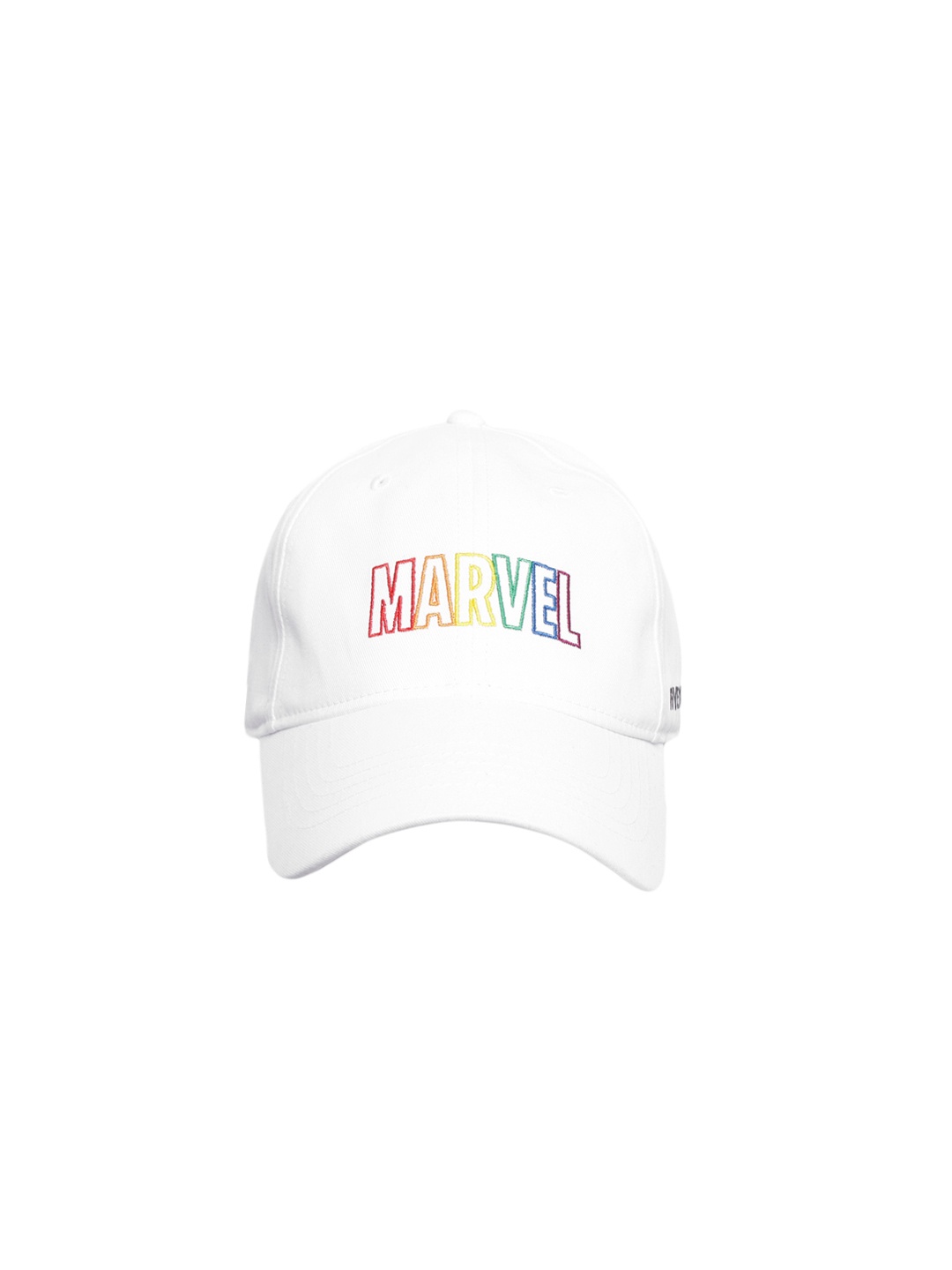 

Kook N Keech Men White Embroidered Marvel Baseball Cap