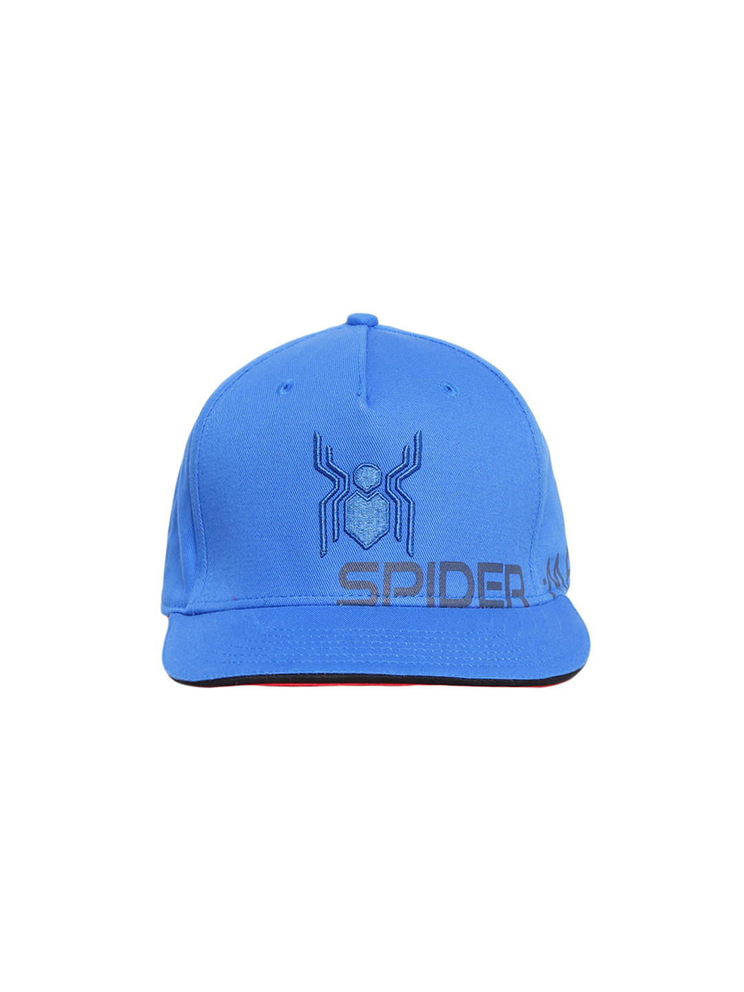 

Kook N Keech Men Blue Embroidered Spiderman Snapback Cap