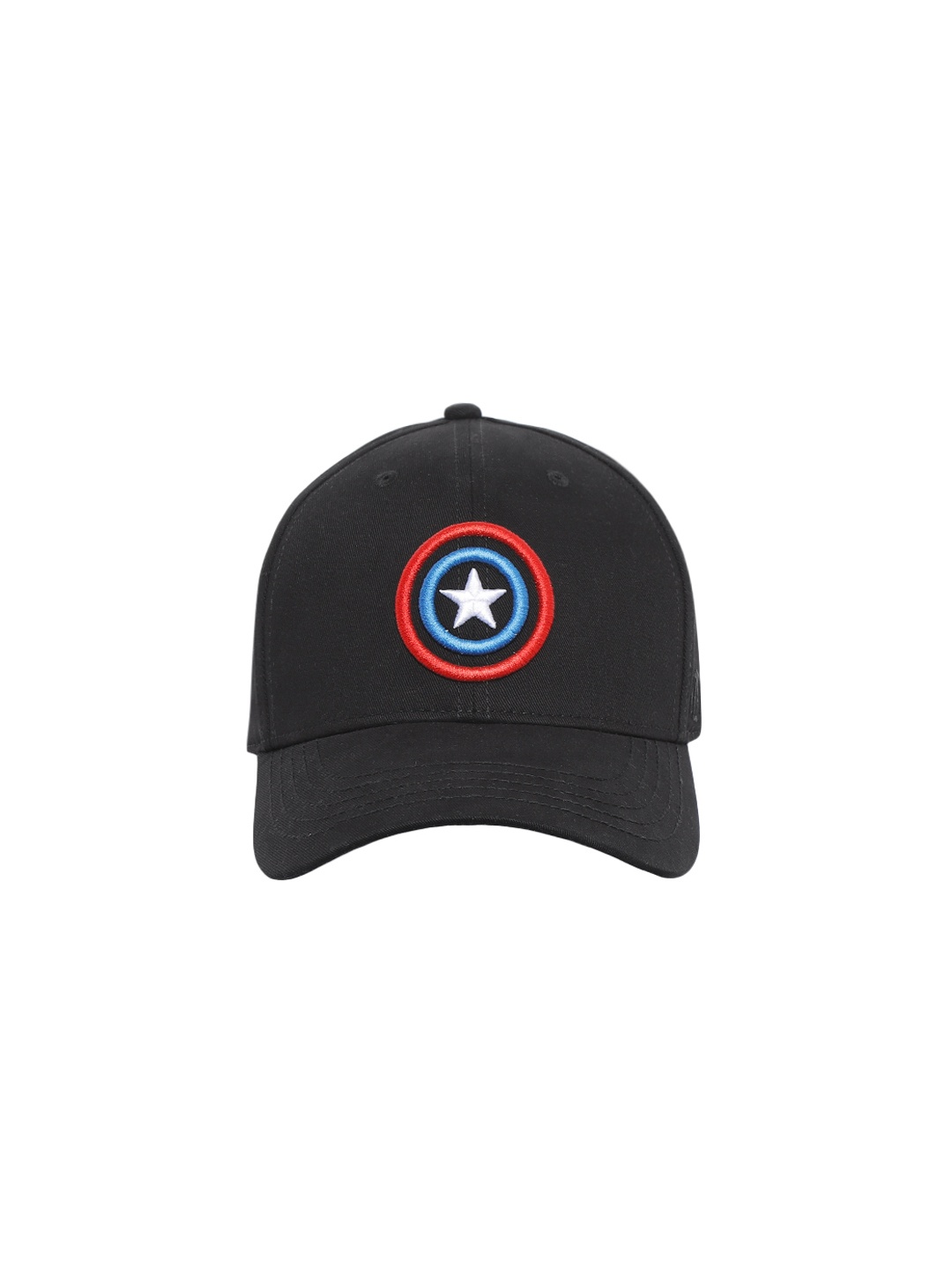 

Kook N Keech Men Black Embroidered Captain America Baseball Cap