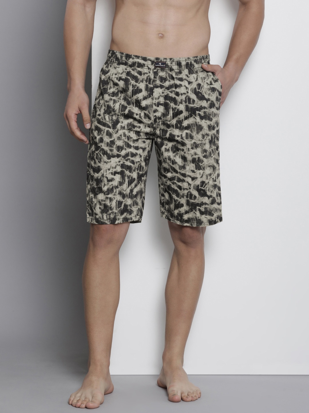 

The Indian Garage Co Men Printed Pure Cotton Boxers, Beige