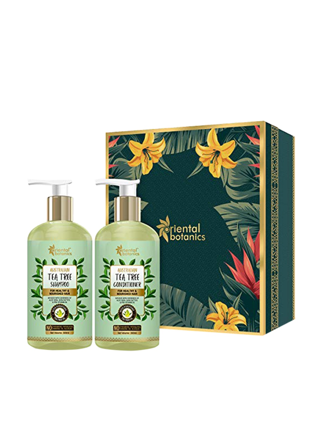

Oriental Botanics Unisex Australian Tea Tree Shampoo & Conditioner Combo 600 ml, Green