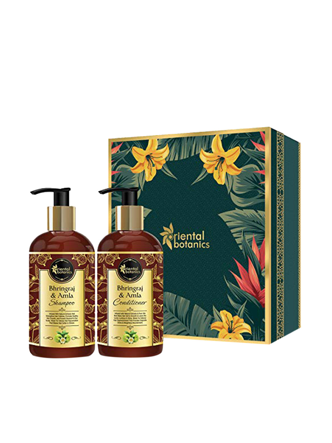 

Oriental Botanics Bhringraj & Amla Hair Shampoo & Conditioner, Red