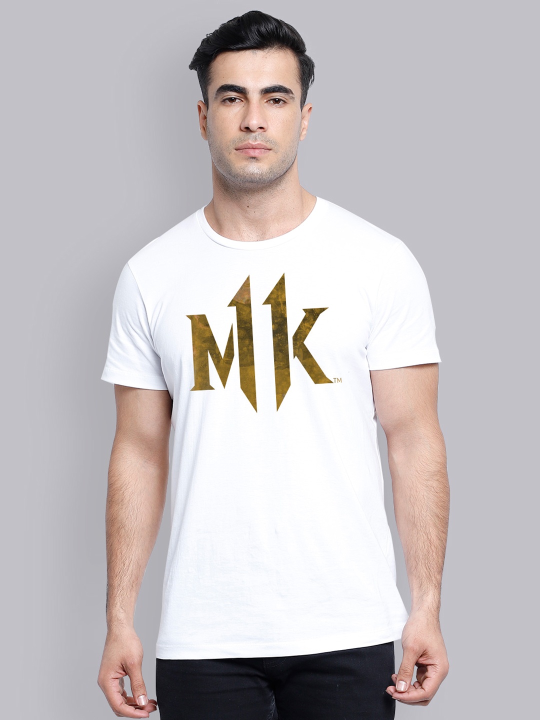 

Free Authority Mortal Kombat Printed White Tshirt for Men