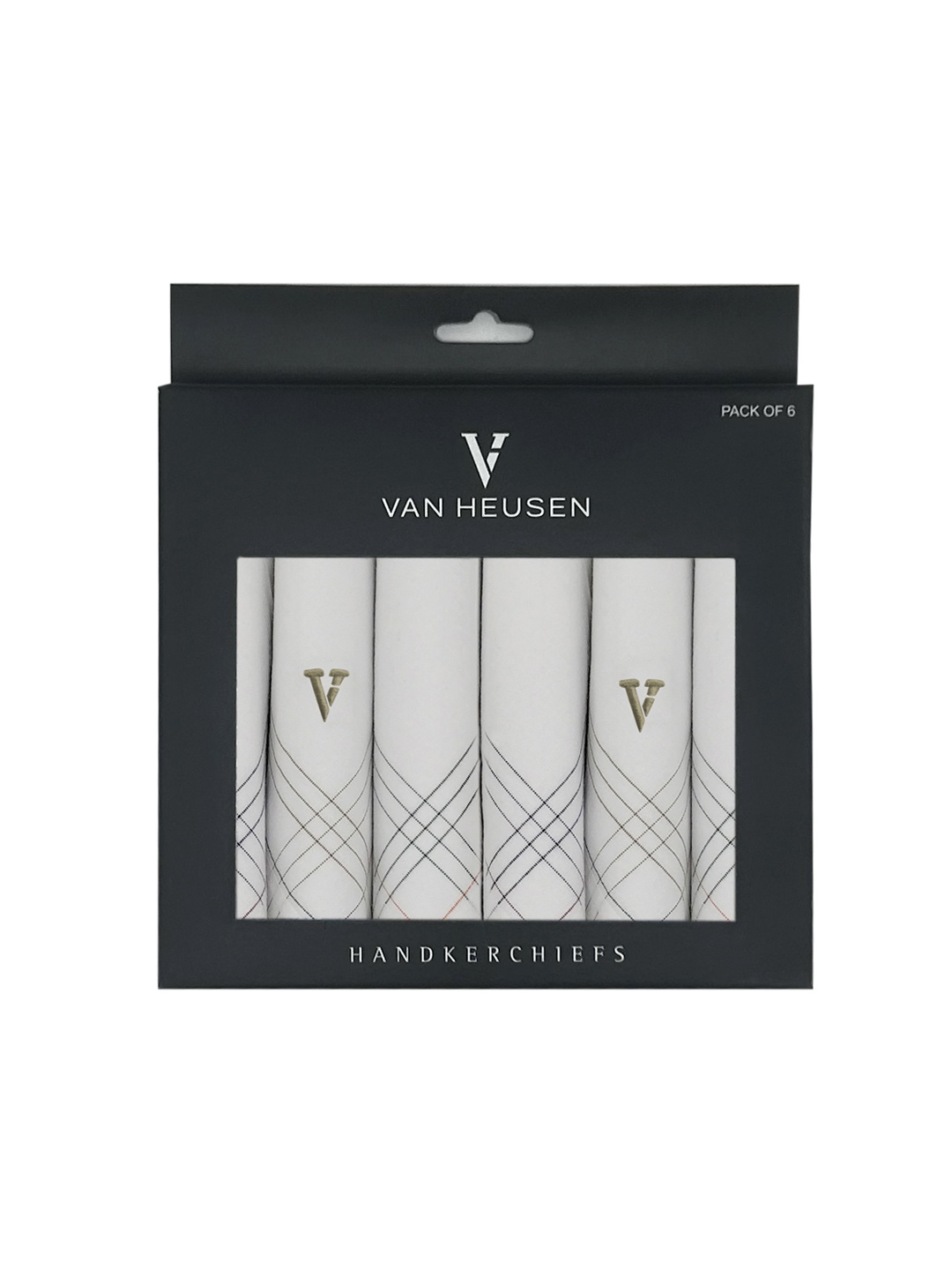 

Van Heusen Men Pack Of 6 White Solid Accessory Gift Set