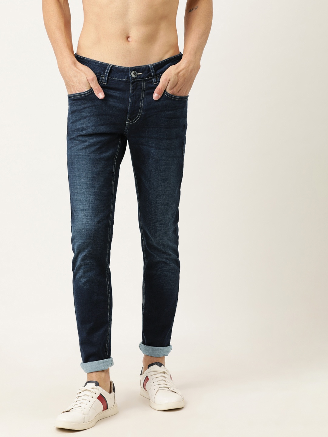 

Flying Machine Men Blue Jackson Skinny Fit Low-Rise Clean Look Stretchable Jeans