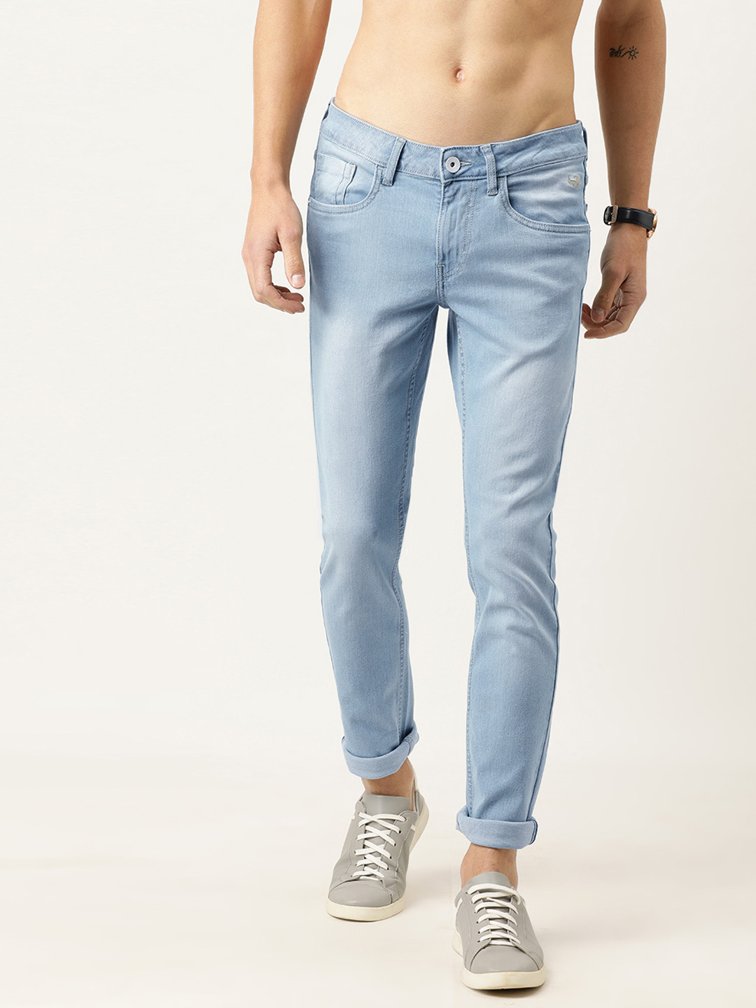 

Flying Machine Men Blue Skinny Fit Low-Rise Clean Look Stretchable Jeans