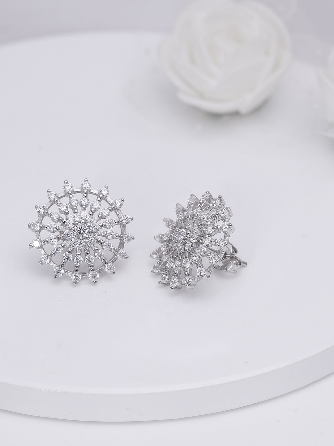 

GIVA 925 Sterling Silver Rhodium Plated Wheel of Life Earrings