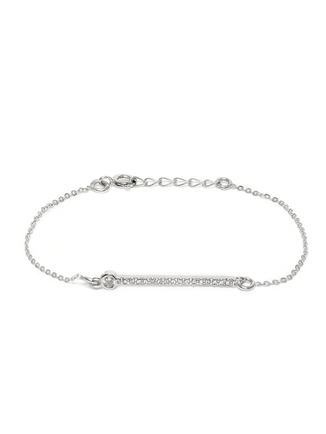

GIVA 925 Sterling Silver Rhodium Plated Zircon Adjustable Minimal Bracelet