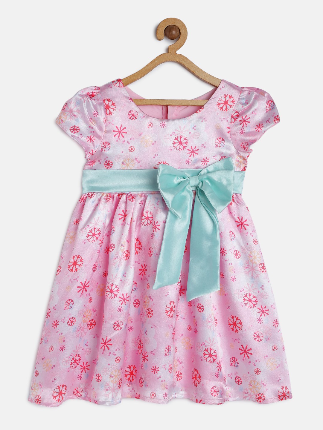 

MANY FROCKS & Girls Pink Printed A-Line Dress