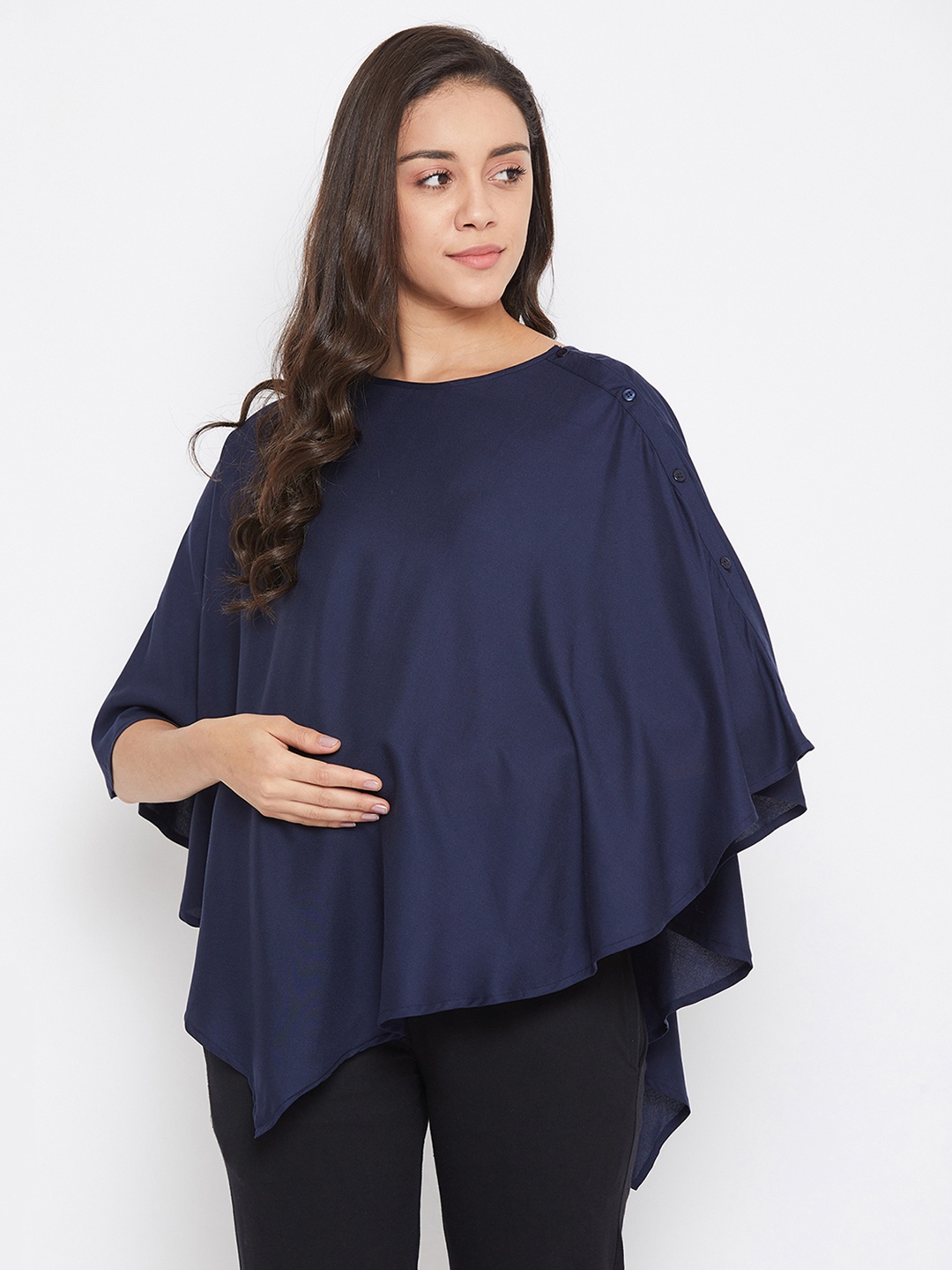 

Clovia Women Blue Solid Kaftan Maternity Top