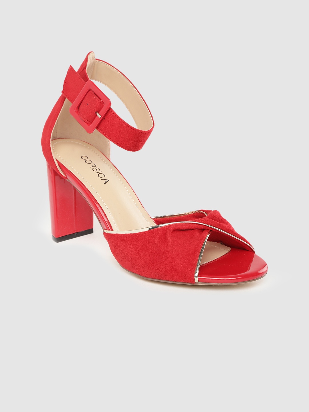 

CORSICA Women Red Solid Block Heels