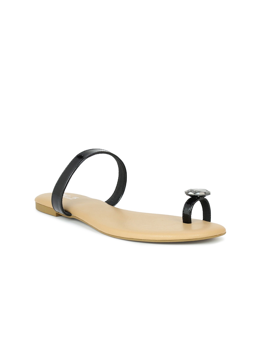 

Inc 5 Women Black Solid One Toe Flats