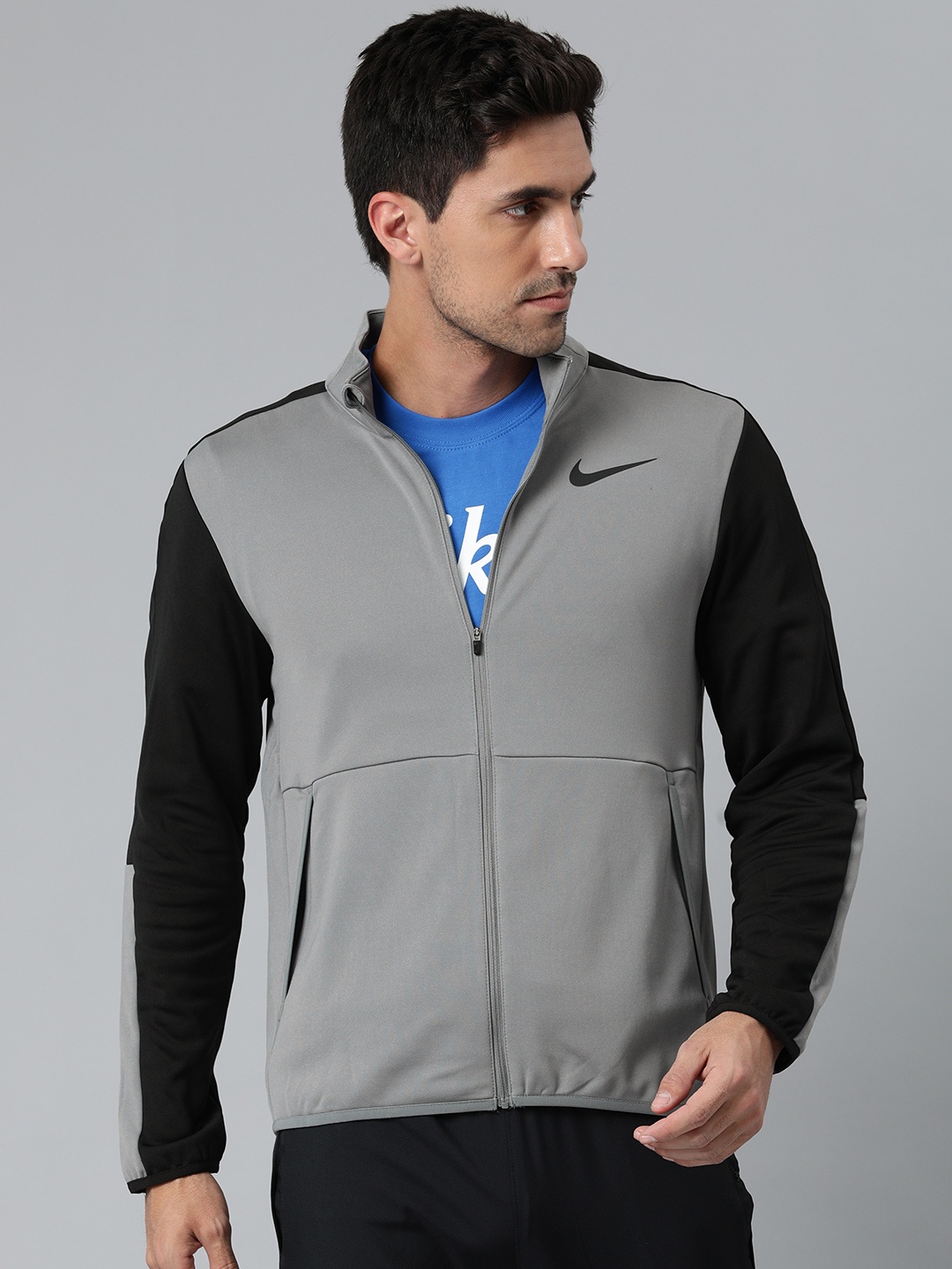 

Nike Men Black Colourblocked Sporty Jacket