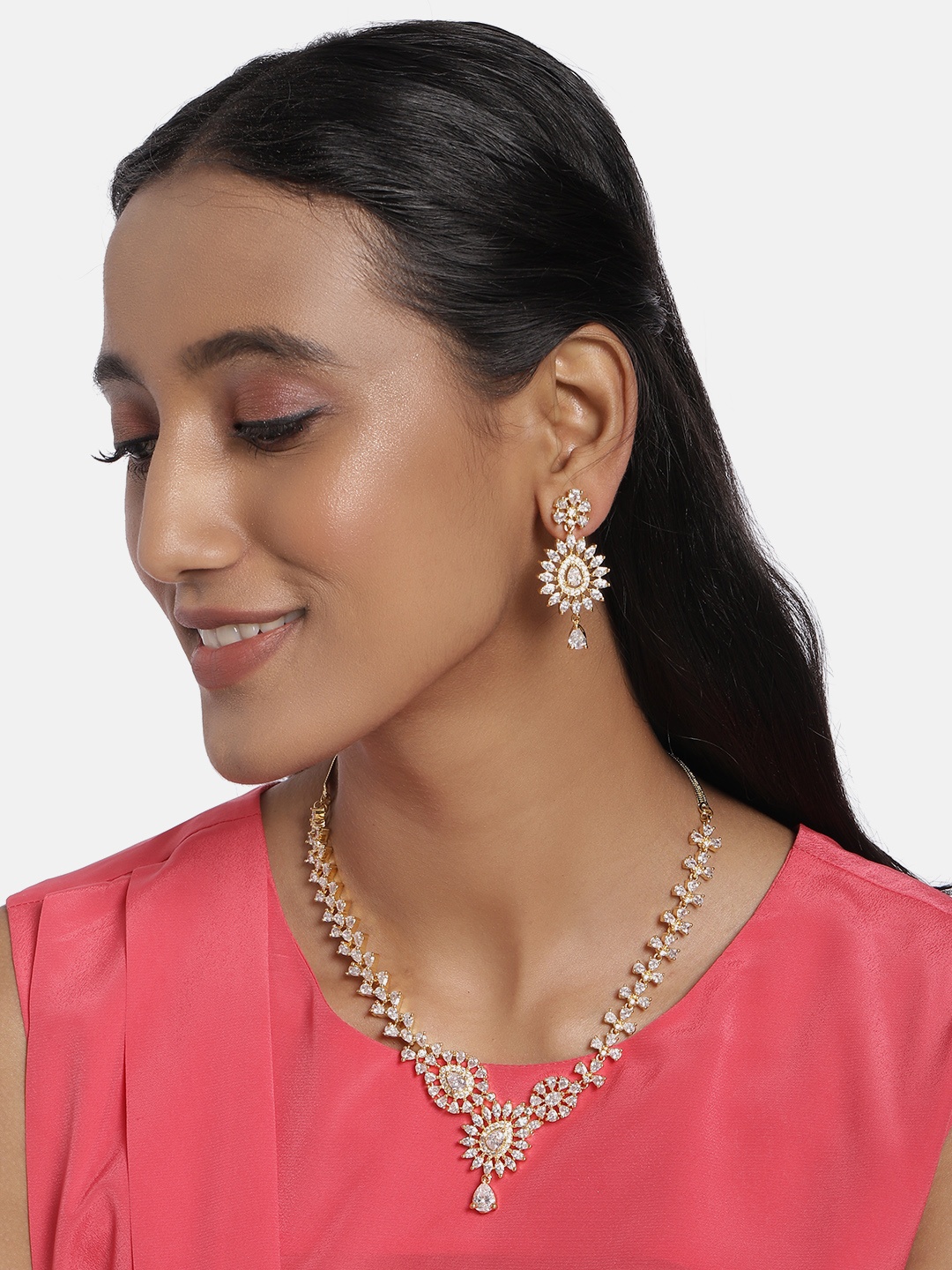 

AccessHer Gold Plated Embellished Studded Handcrafted Jewellery Set