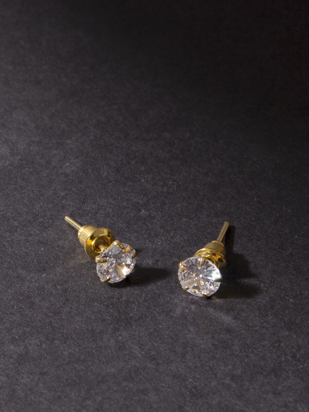 

AccessHer Set Of 12 White Gold-Plated AD Studded Circular Studs