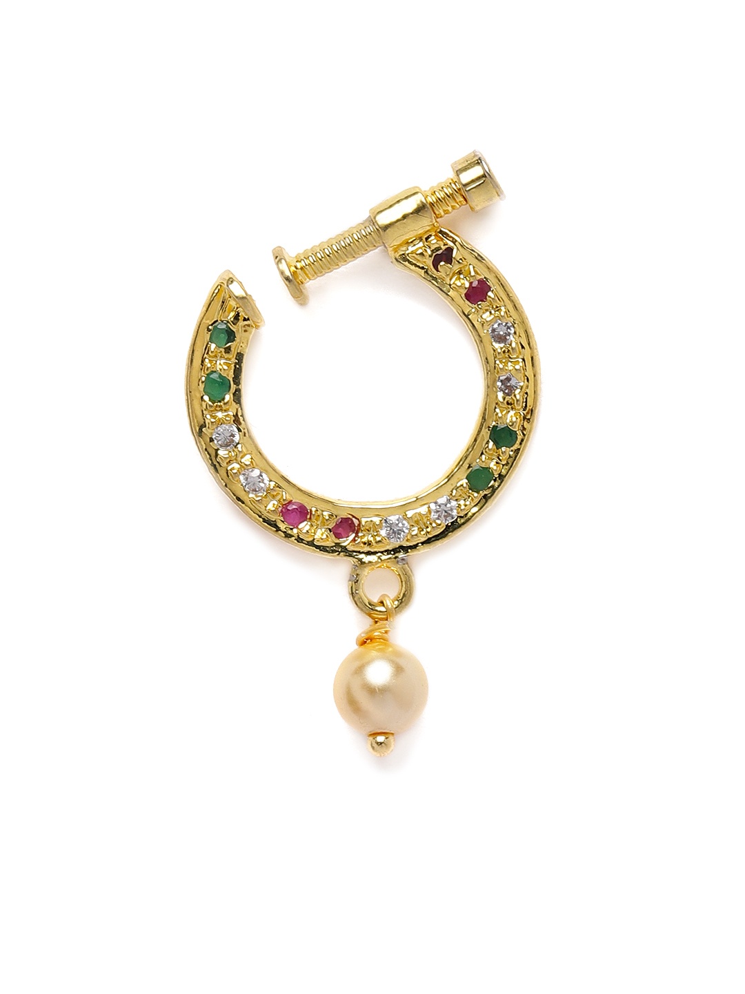 

AccessHer Gold-Plated AD Studded Handcrafted Nosepin