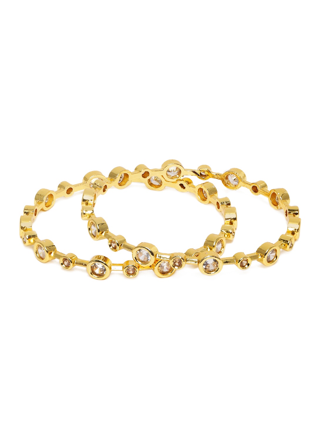 

AccessHer Set Of 2 Gold-Plated AD Studded Handcrafted Bangles